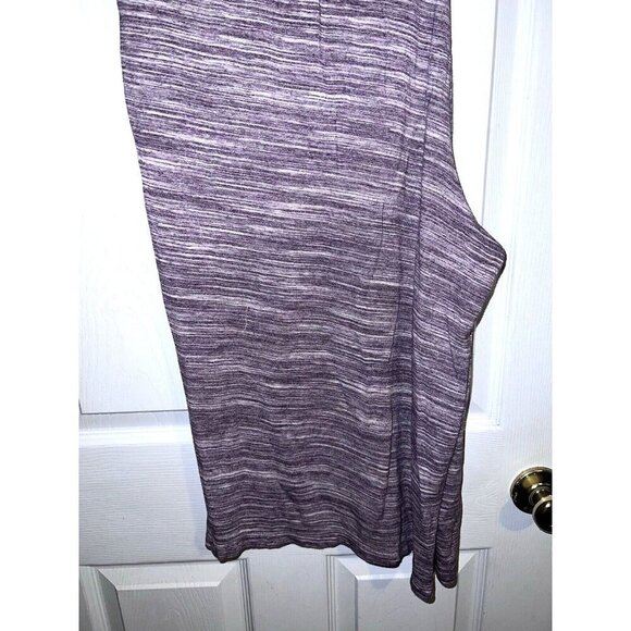 LOGO LOUNGE Womens Heather Purple Wide Leg Pull On Capri Pants Sz 1X - Picture 4 of 10